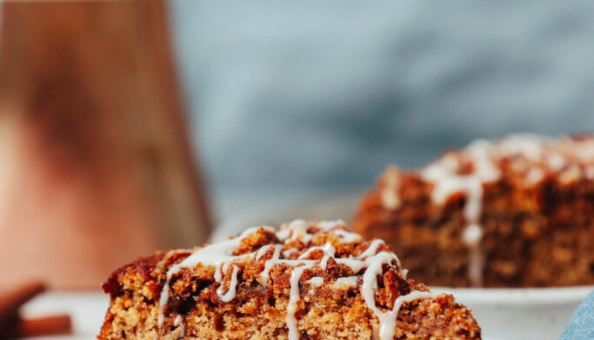 1-Bowl Vegan Coffee Cake (Gluten-Free, Oil-Free)1